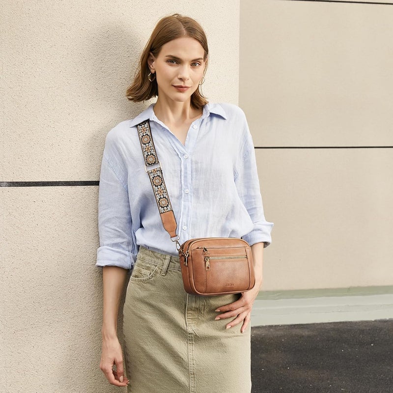 Telena Small Crossbody Bags For Women Vegan Leather Crossbody Purse With Adjustable Wide Strap For Daily Life - Image 2